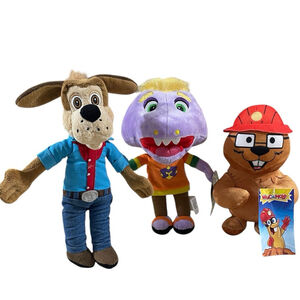 Chuck-E-Cheese Plush Lot Jasper Jowls Munch Whac A Mole Stuffed Animal New READ